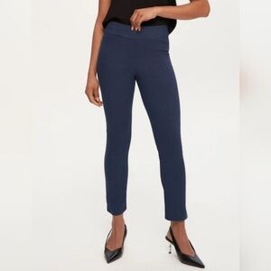 Margaret M Women's NWT Navy Blue Jacquard Pull-On Formal Pants Sz Medium Petite